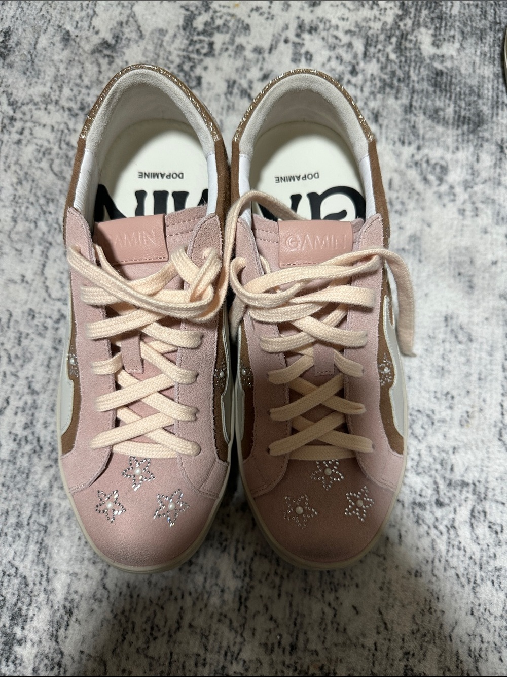 Gamini Blush Pink Star-Accent Women's Sneakers